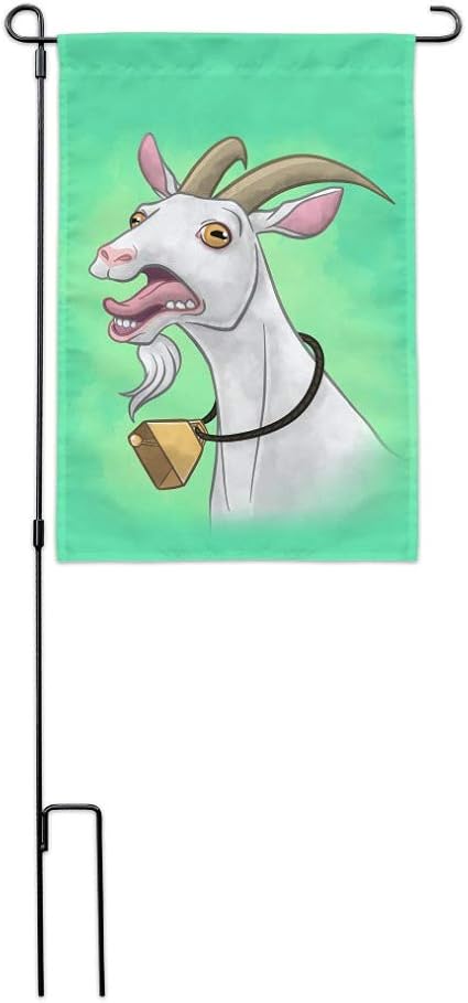 Graphics More Garten Flagge Motiv Schreiende Ziege Flag With Pole Multi Amazon De Garten