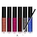 Tmalltide Makeup Lip Gloss liquid lipstick set of 6 + 12 Pcs Lip Brush Matte Lip Gloss Lipstick Organizer Makeup Kits