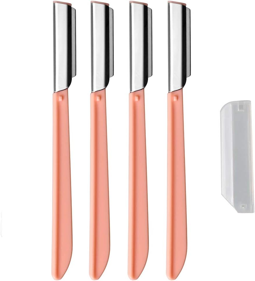 4 Pcs Eyebrow Razors Shaper Shavers, Face Razors for Women and Men Facial Hair Removers Trimmer Shaving Grooming Dermaplanning Tool