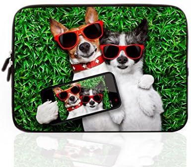 Laptop Sleeve 13.3 Case Couple Dogs Water-resistant Sleeve Case Cover Protective Pouch Bag For Macbook Tablet Laptop Ultrabook Notebook13 Inch