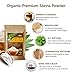 Organic Stevia Powder 125g (4.4oz / 3125 Servings) Premium USDA Certified All Natural Alternative Sweetener 320x Sugar Free Non-GMO 0 Calories Vegan No Aftertaste Kosher No additives & fillers Extract
