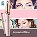 Eyebrow Hair Remover, Painless Portable Precision Electric Eyebrow Hair Trimmer, Eyebrow Hair Removal Razor with Light, Rose Gold
