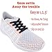 No Tie Shoelaces with Elastic Band and Stainless Steel Tabs, Ceratown No Knot Tieless Stretch Replacement Shoelaces for all Kid and Adult Shoes Color: White