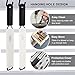 LEMCASE Lemon Zester and Cheese Grater - Citrus, Parmesan, Chocolate, Nutmeg, Garlic, Ginger - Silicone Handle and Stainless Steel Blades with Protective Cover | Black (2 Piece Set)