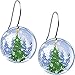 Body Candy Winter Holiday Womens Snow Globe Holiday Christmas Tree Earrings