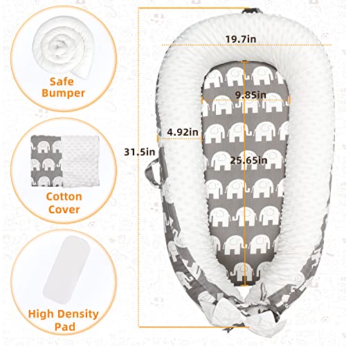 Uaugh Baby Lounger & Infant Floor Seat, 100 Breathable Cotton, Perfect