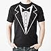 Uink Tuxedo Men's T-Shirt Comfort Fit Black