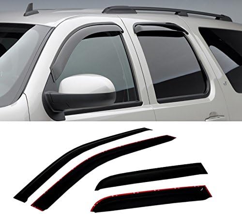 VioGi 4pcs Dark Smoke Outside Mount Style Sun Rain Guard Vent Shade Window Visors Fit 97-15 Ford Expedition / 98-15 Lincoln Navigator