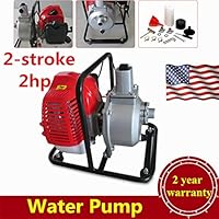 Petrol 2-Stroke Water Pump Water Transfer Pump Engine, NOPTEG 2HP 43CC Air-Cooled Gasoline 7000rmp for Irrigation Pool, Landscaping or Gardening Irrigation