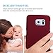 S6 Case, Galaxy S6 Case - TURATA [Slim Fit] Premium Coated Non Slip Surface [Red] Four Layer Paint Designed Hard Case for Samsung Galaxy S6 G9200 - Red