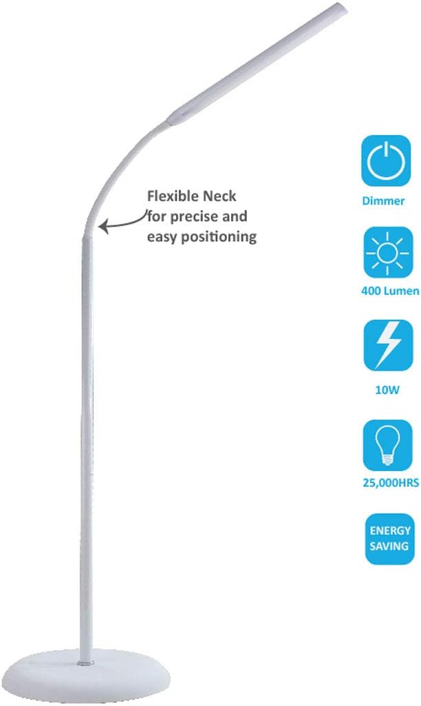 Sewing Online Free-Standing LED Floor Lamp with a Flexible Neck, Sturdy Stable Base - Image 3
