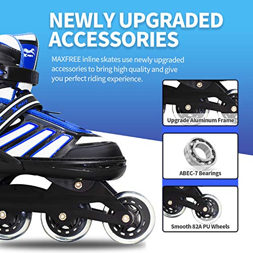 MAXFREE Adjustable Inline Skates, Fitness Rollerblades with High-Performance Wheels for Adults & Teen, Outdoor & Indoor - Thumbnail 3