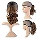 Beauty Angelbella Curly Ponytail Extension 14 Inch, Synthetic Short Curly Wave Claw Clip Ponytail Hairpieces for Women Light Brown