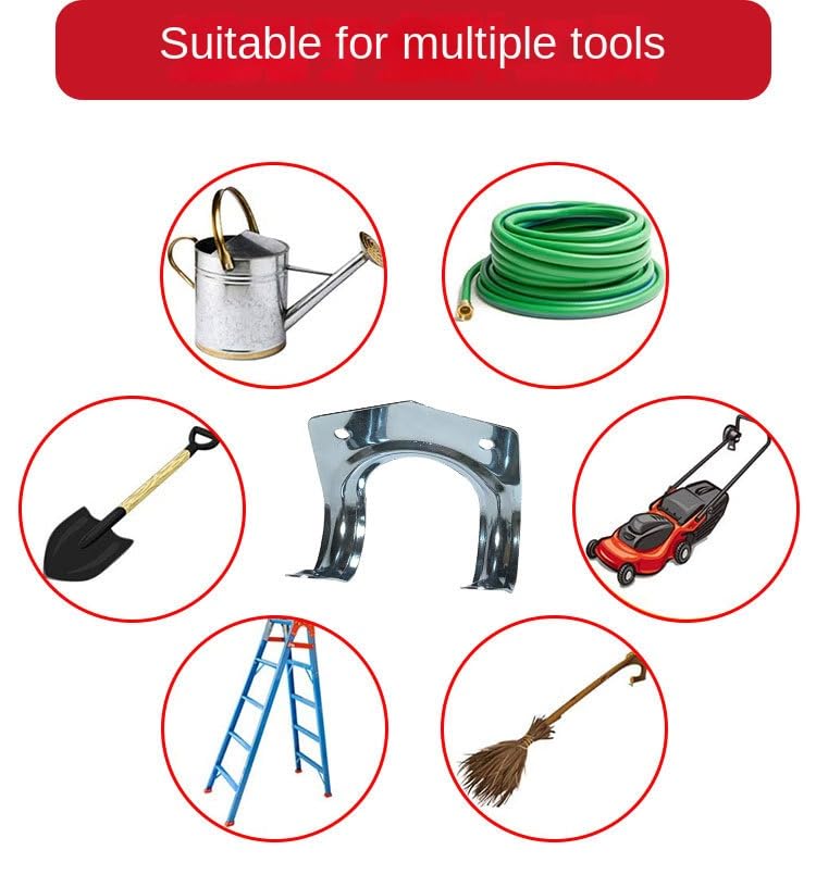 Yuechenggui 15 Stück gartengerätehalter Haken, Gerätehalter Garten, robuste Mehrzweck-Werkzeug-Haken, für Lager, Garage, Schuppen, Gartenwerkzeuge 9