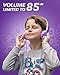 Kids Headphones, Mumba Volume Limited Over Ear Headphones Girls, 85 Safe Listening Adjustable Headsets with Microphone for Kids Children Purple