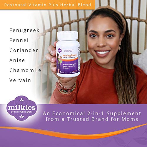Milkies Nursing Blend, Postnatal Vitamin with Fenugreek to Increase