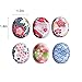 CHOOLD Japanese Style Hand Painted Floral Ceramic Chopsticks Rest Rack Dinner Spoon Stand Knife Fork Holder Chopsticks Stand(Set of 6)