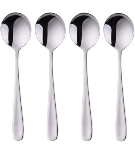 Amazon.com: 7-Inch Soup Spoons, Baikai Bouillon Spoon,18/10