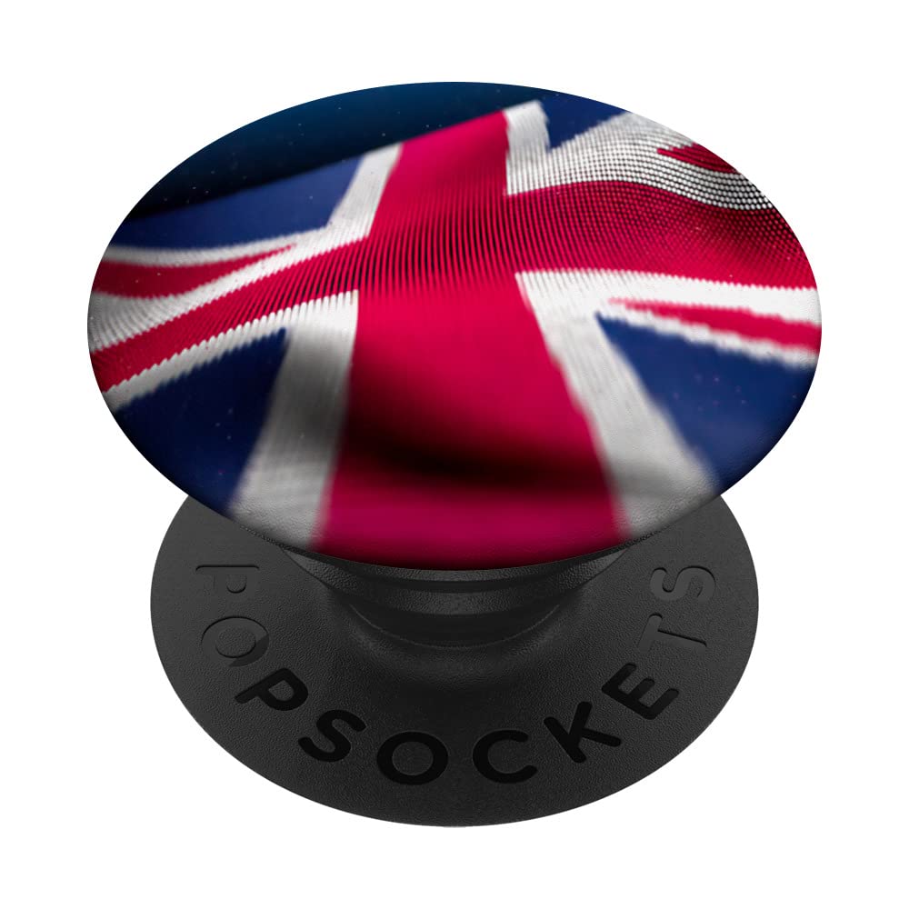 Wavy Vintage UK Union Jack Flag Design For United Kingdom PopSockets Swappable PopGrip