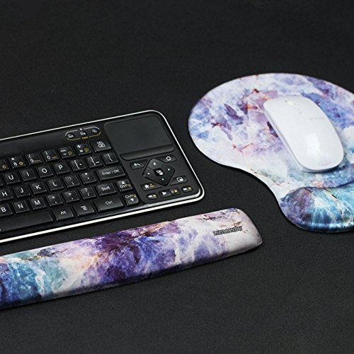 Lizimandu Memory Foam Non Slip Mouse Pad Wrist Rest for Office, Computer, Laptop & Mac - Durable & Comfortable & Lightweight for Easy Typing & Pain Relief-Ergonomic Support (Crystal-2)