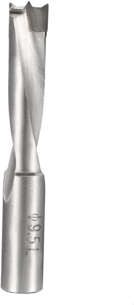 sourcing map Brad Point Drill Bits for Wood 9.5mm x 68mm Left Turning Carbide for Woodworking Carpentry Drilling Tool