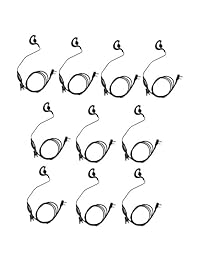 GoodQbuy® 2 Pin G Shape Auricular con clip y oreja para Kenwood PUXING Baofeng UV-5R UV-5RA 888S Retevis H777 Walkie Talkies de 2 vías de radio (paquete de 10)