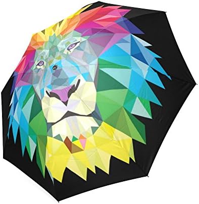 Kitchor Customized Colorful Lion Head Custom Foldable Travel Umbrella