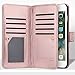 iPhone 7 Plus Case, iPhone 8 Plus Wallet Case, UrbanDrama Glitter Shiny Faux Leather Magnetic Closure Credit Card Slot Cash Holder Protective Case for iPhone 7 Plus/iPhone 8 Plus 5.5