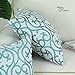 Pack of 2 CaliTime Cushion Covers Throw Pillow Cases Shells for Home Sofa Couch, Vintage Scrolled Floral Geometric, 18 X 18 Inches, Teal
