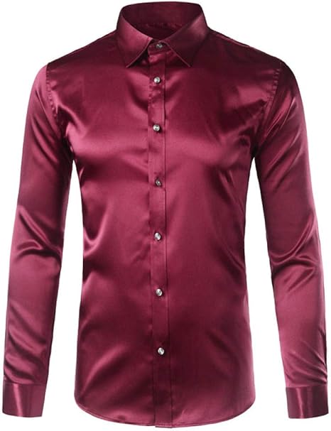 wine red dress shirt