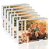 Egofine 4x6 Acrylic Frames 6 Pack, 20mm Thicker