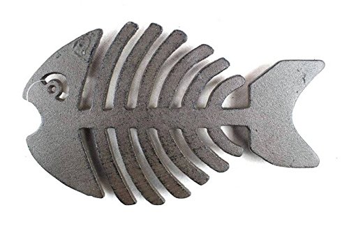 Cast Iron Fish Bone Trivet 11" - Sea Decor - Coastal Beach Decor
