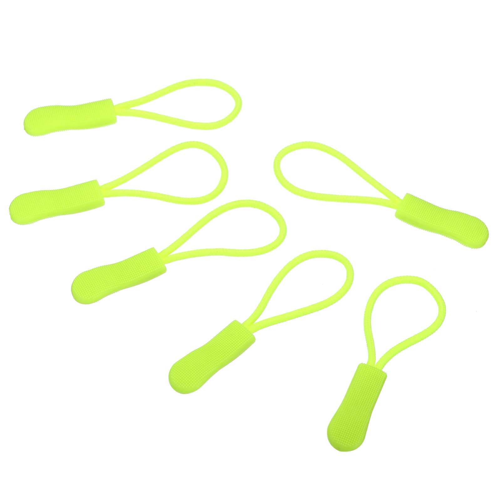PATIKIL Zipper Pulls Replacement, 30 Pack Extension Cord Handle Fix Tab Tag Extender Fixer Puller for Luggage Backpacks Jackets, Fluorescent Yellow