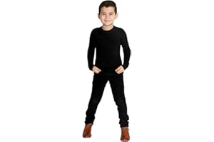 Fun and Function Sens-ational Hip Hugging Tee - Long Sleeve Compression Shirt for Boys & Girls - Sensory Compression Shirt for Kids & Teens - Black - Small