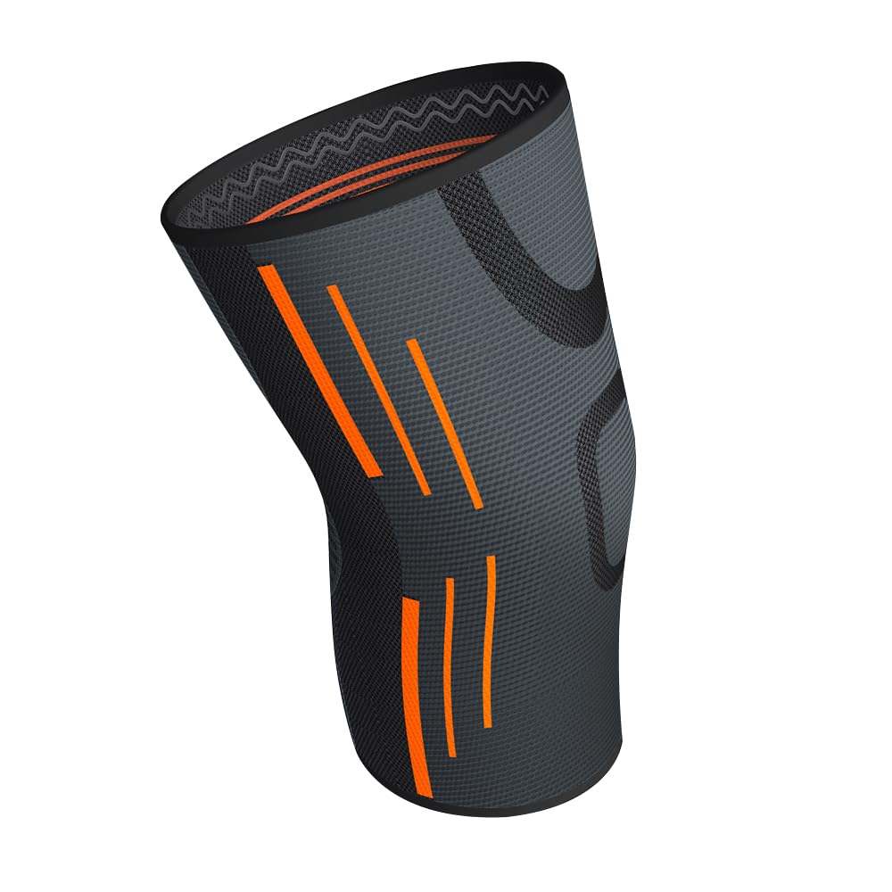 KGONE Knee Support for Men and Women, Anti Slip Knee Brace Breathable Compression Knee Sleeve for Arthritis, Joint Pain Relief, Running, Sports (Single Wrap)