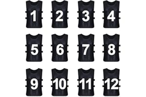 FLECHR Soccer Sports 12 Pack Team shirt Training Vests Jerseys Bibs Adult Youth kids Football Basketball Volleyball Hockey