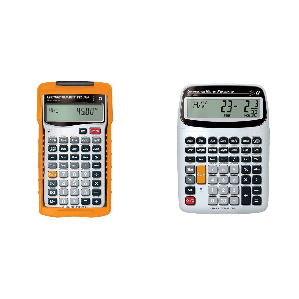 Calculated Industries Construction Master Pro Trig Advanced Construction Math Feet-Inch-Fraction Calculator & Construction Master Pro-Desktop Advanced Construction Math Feet-Inch-Fraction Calculator Image