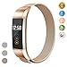 Webanker Replacement Bands Compatible with Fit bit Alta HR and Alta，Stainless Steel Metal Bracelet Strap Wristband Magnetic Lock for Women Men