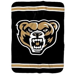 Oakland University Primary Logo Stripes Sherpa