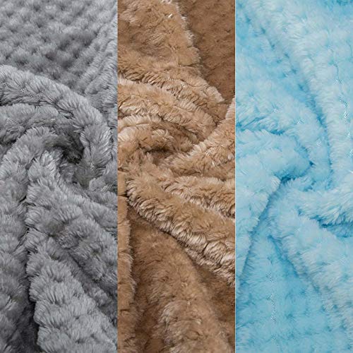 Dog Sweater for Small Medium Large Dog or Cat, Warm Soft Flannel Pet Clothes for Puppy, Small Dogs Girl or Boy, Dog Sweaters Vest Shirt Coat Jacket for Winter Christmas (Medium, Grey+Coffee+Sky Blue)