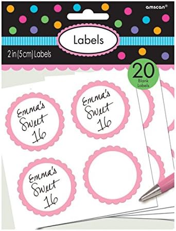 Candy Buffet Light Pink Scalloped Edge Favour Labels x 20