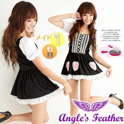 Amazon Co Jp メルヘン 黒ハートワンピース コスプレ コスチューム メイド服 メイド Akb48 セーラー服 セーラー 学生服 女子学生 スクール ミニスカ イベント ドラッグストア