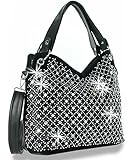 Zzfab Mirror Rhinestone Bling Purse Black