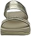 FitFlop Women's Lulu Metallic Snake Slide, Pale Gold, 8 M US