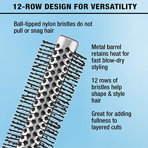 Conair Style & Volumize Metal Round Brush for BlowDrying, Hairbrush