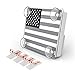 AUTOBOXCLUB US Flag Black - Old EZ Pass, IPass, IZoom Tag Holder/Transponder Holder/Toll Pass Windshield Mount/Made in USA/Premium Quality with Genuine Reclosable Mounting Strips