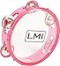 LMI Transparent Tambourine with Head Pink 15CM