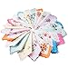 Zhanmai 20 Pieces Handkerchiefs for Women Vintage Floral Soft Cotton Embroidered Ladies Handkerchief for Tea Party Favors(Style 1)