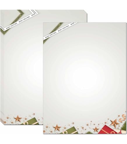 Christmas Stationery Paper - 60 Sheets Holiday Letter Paper 8.5 X 11, Pine & Wood Design - View #14
