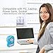 D-FantiX 3-inch Small Portable Fan 4 Speeds Rechargeable USB Desk Fan Personal Fan Mini Handheld Fan Battery Operated / USB Powered for Travel, Home and Office (Blue)